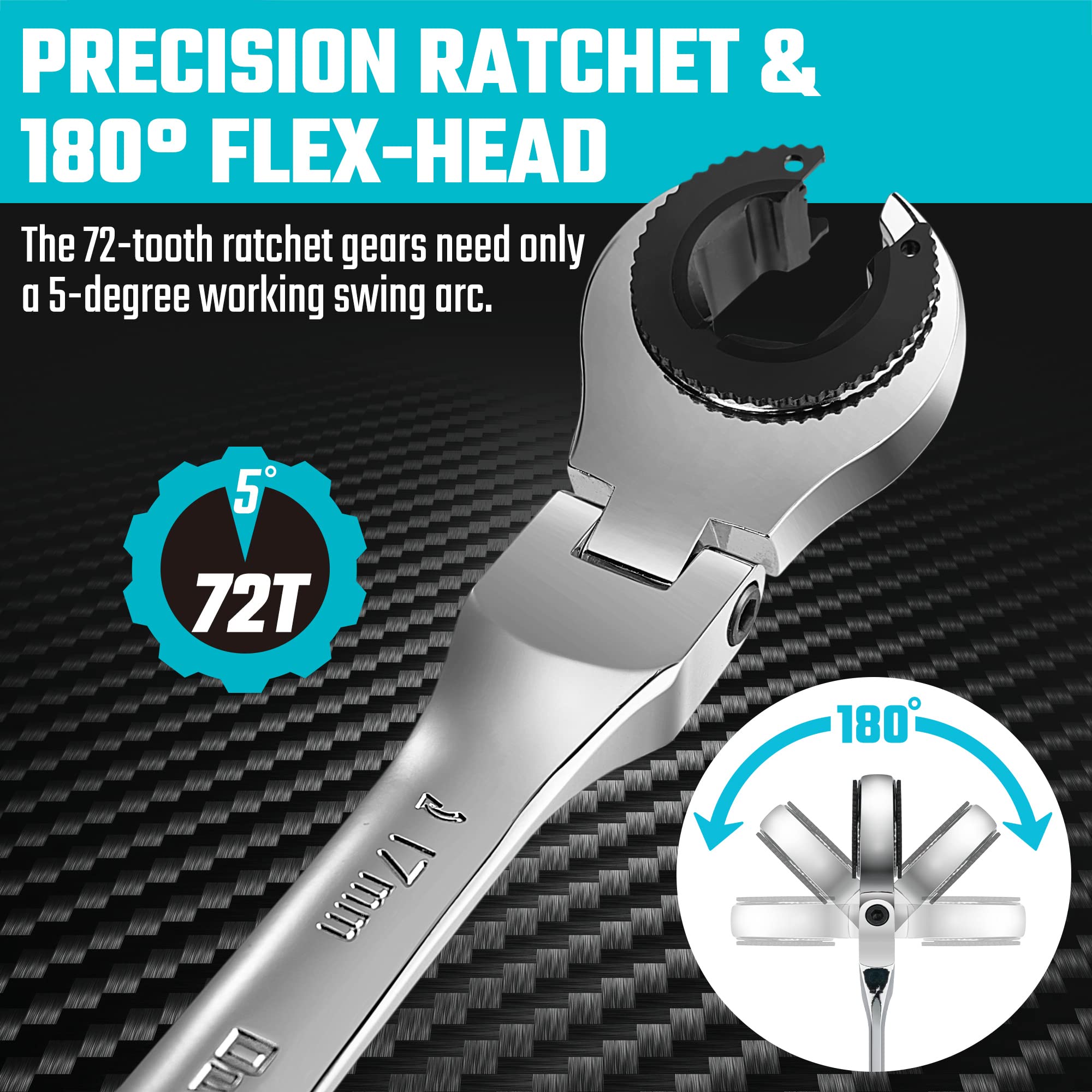 DURATECH Ratcheting Wrench Set - 6 Piece -7 DURATECH Ratcheting Wrench Set - 6 Piece -7