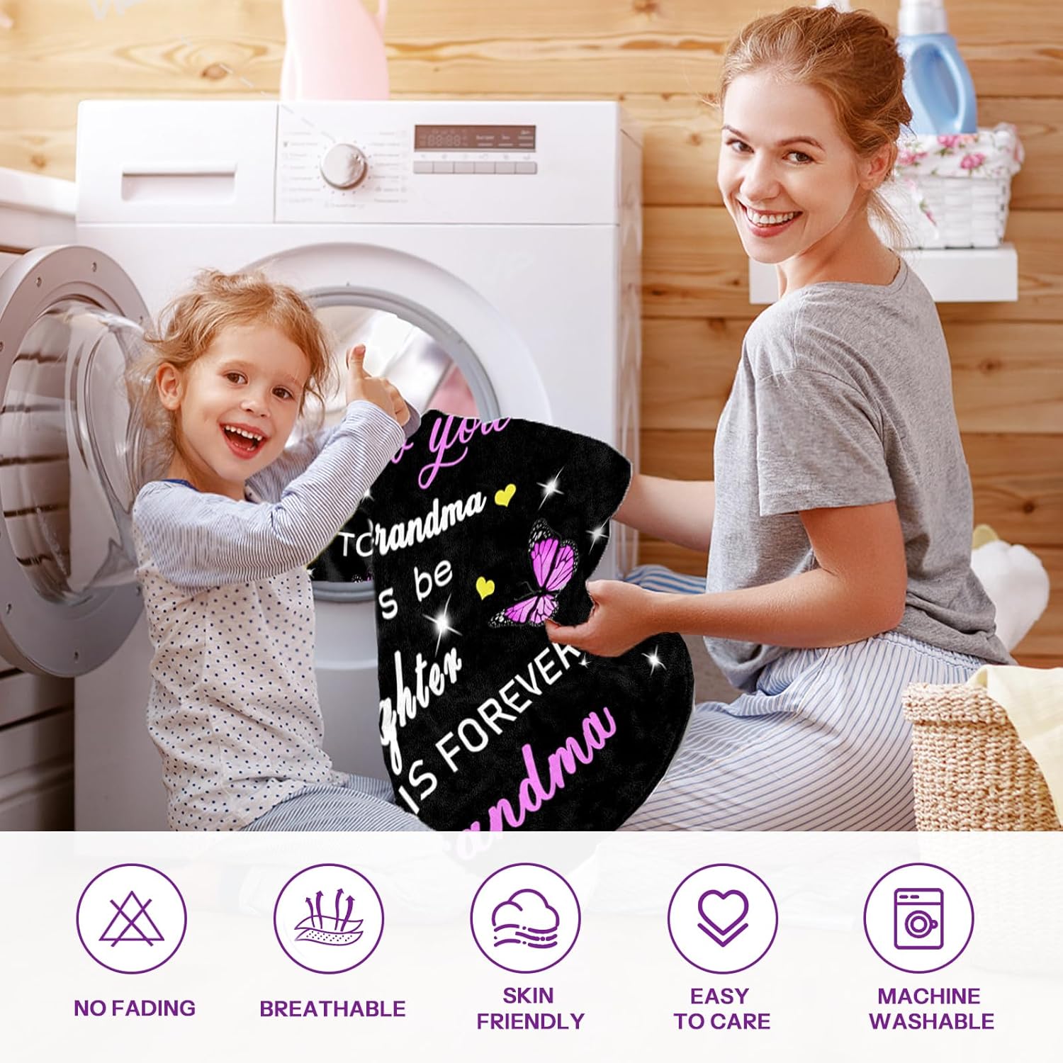 Granddaughter Blanket from Grandma, Granddaughter Gifts from Grandma, Grand Daughter Gifts for Birthday, Graduation, Christmas, 60"x50" - Image 7