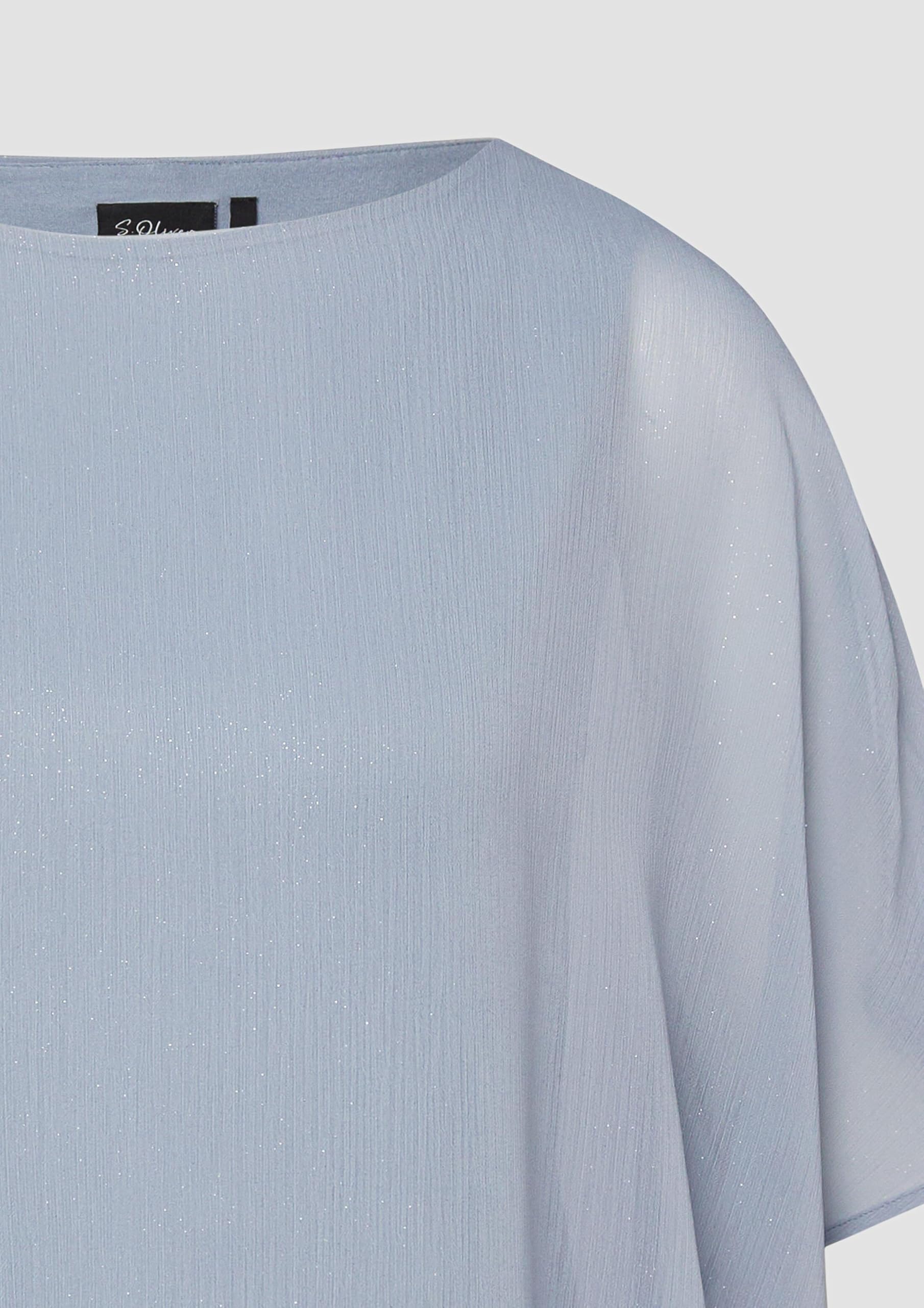s.Oliver Chiffon-Shirt im Relaxed Fit mit Jersey-Top