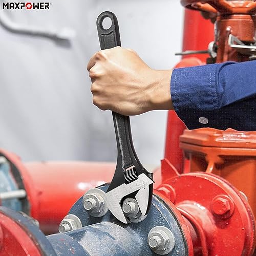 Miniatura 6 de MAXPOWER Juego de llaves ajustables, forjadas, tratadas térmicamente, llaves ajustables con acabado de fosfato negro, paquete de 4 (6 pulgadas, 8