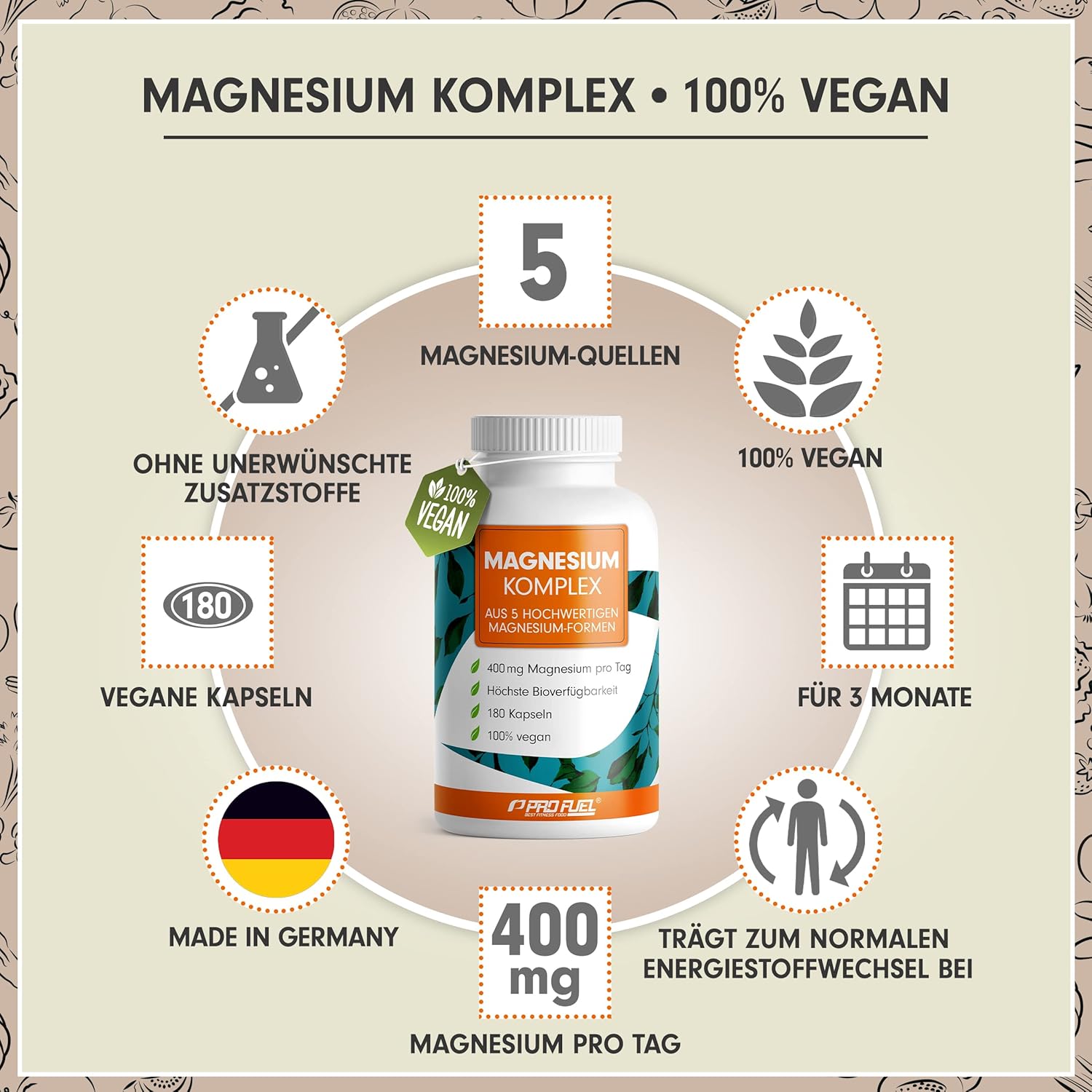 Optimale Muskelentspannung: Magnesium Komplex 180 Kapseln für Ihre Gesundheit