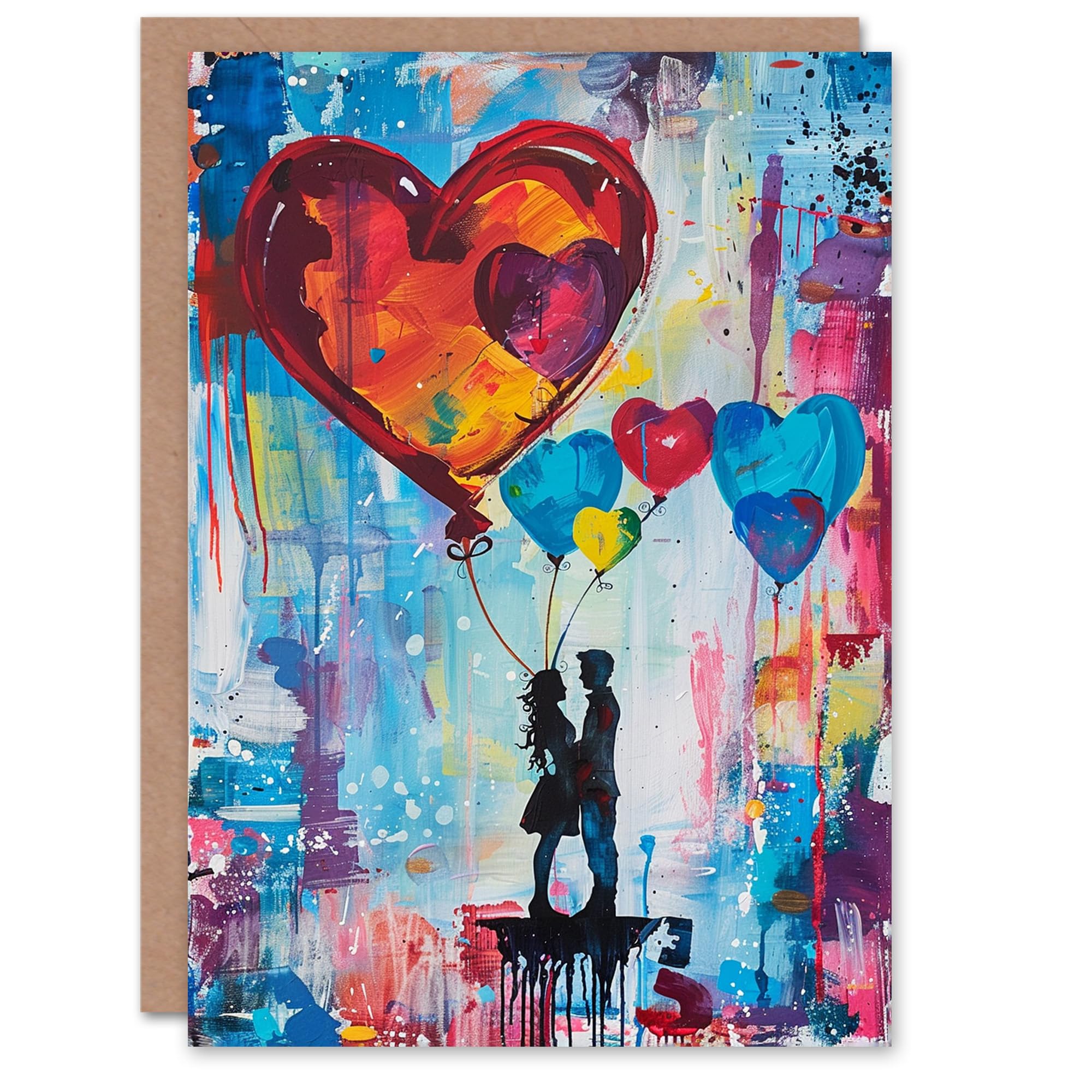 Artery8 Couple Love Romance Heart Balloon Bundle For Her Woman Valentine's Day Card