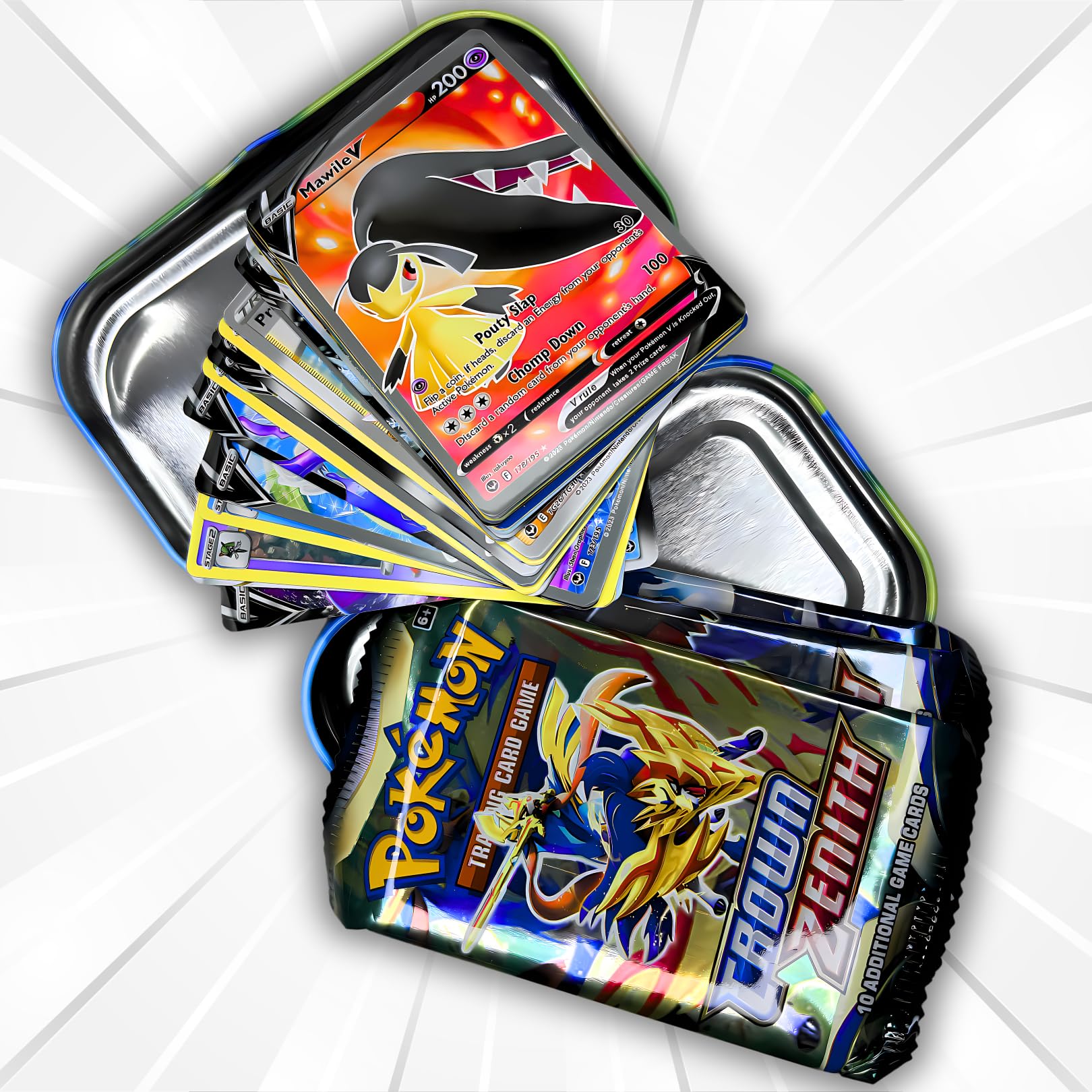 Toyzia Poke Booster Pack| 50 Rare V Series, VMAX, GX, Core Series Holo Cards in Collectible Box|Pokemon Trading Card|TCG|Random Box - Image 5 thumbnail