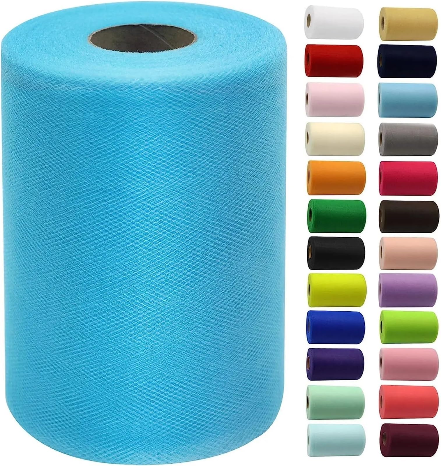 Tulle Fabric Roll White Tulle Fabric 15cm by 200 YD Spool Ribbon for DIY Wedding Decorations Craft Supplies(Color19)