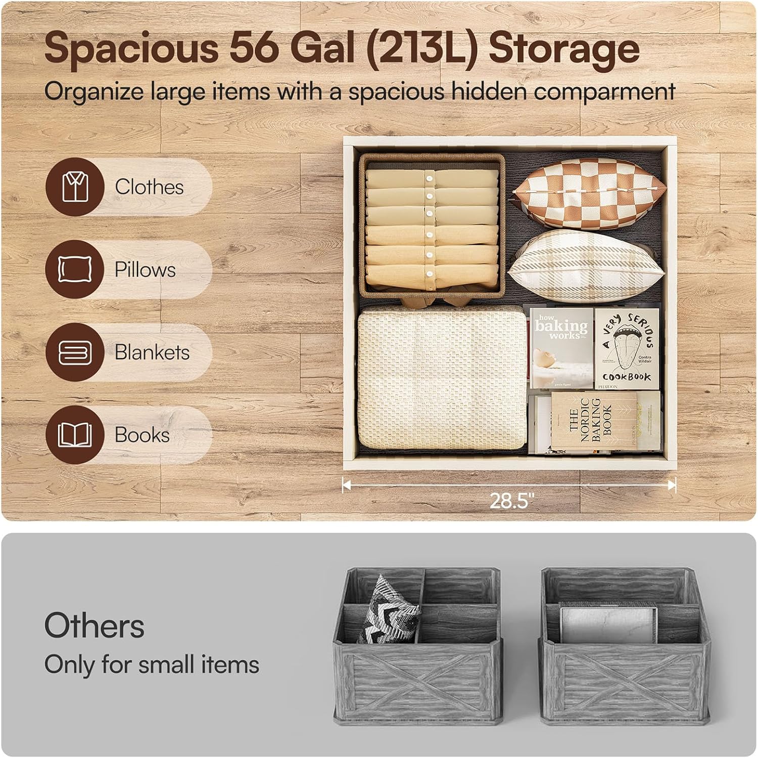 3-Piece Farmhouse Coffee Table Set Includes 31.5’’ Lift-Top Coffee Table with Hidden Storage Compartment & 2 End Tables with Charging Station, Rustic Furniture Set with Rivet Barn Door for Living Room