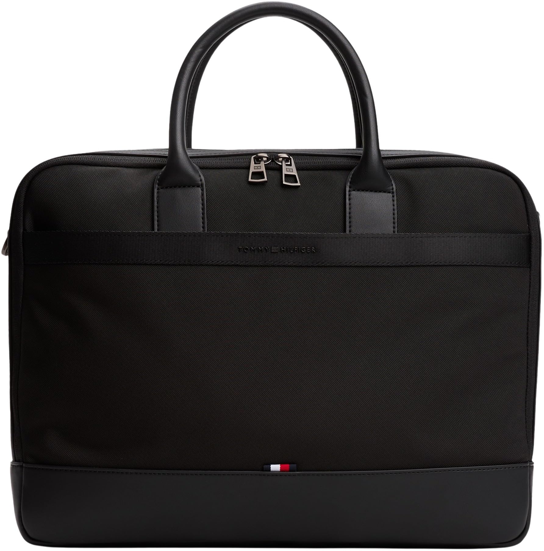Tommy Hilfiger Herren Laptoptasche Nylon Travel mit Tragegriffen, Schwarz (Black), Einheitsgröße