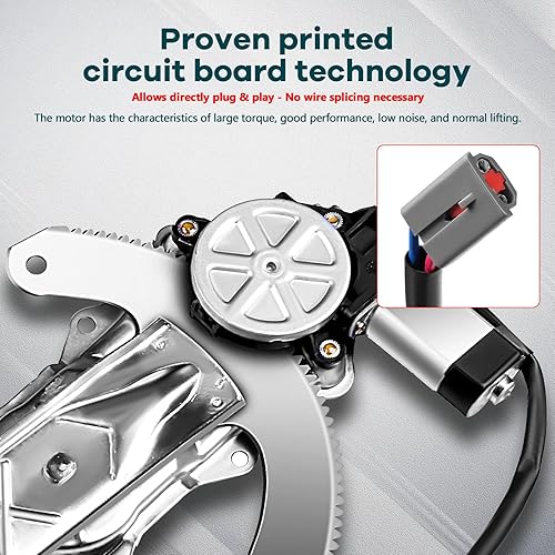 Miniatura 5 de FINDAUTO Elevalunas eléctrico delantero derecho del lado del pasajero para 1997-2003 para Ford para F-150 741-621 Elevalunas y conjunto de motor con