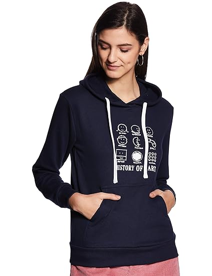 Women's Cotton Printed Hoodie