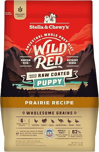 Miniatura 10 de Stella & Chewy's Wild Red Comida seca para perros, cruda, con alto contenido de proteínas y sin legumbres, receta Puppy Prairie, 21 lb Bolsa