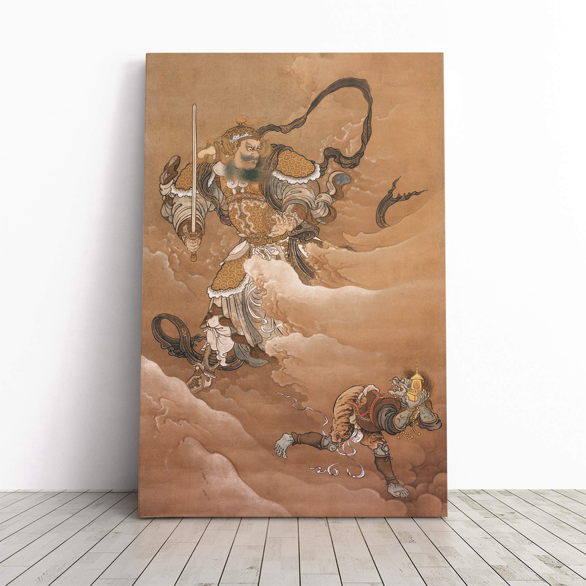 Hashimoto Gaho Kano Japanese Oriental Canvas Print | Gallery Wrapped 30mm Frame Wall Art | 30x20 inches | Ready to Hang | Asian Picture | Living Room Bedroom Lounge Office