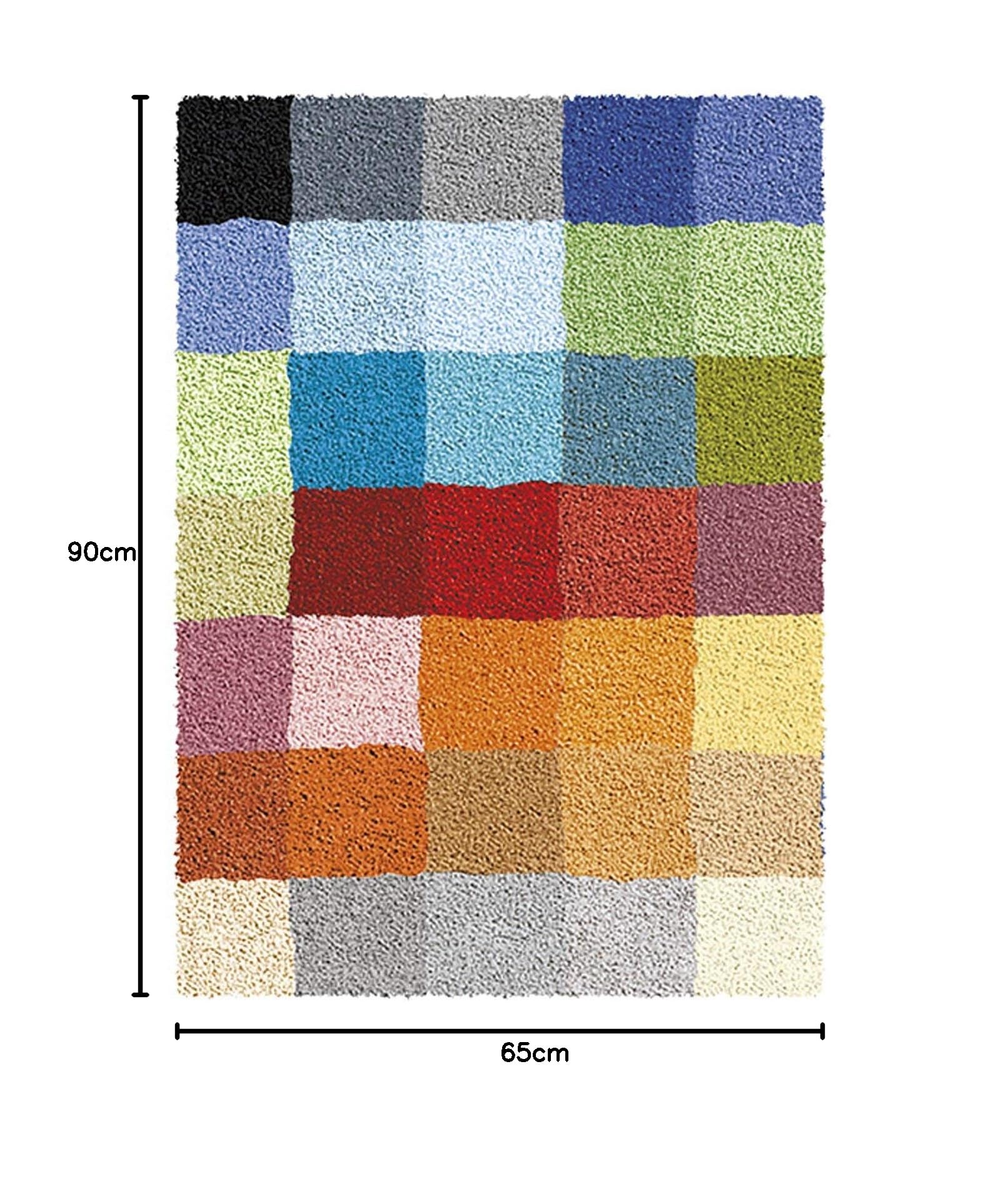 Kleine Wolke Tappeto da Bagno 8821148213 Cubetto poliacrilico, 65 x 90 x 3 cm, Multicolore
