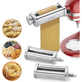 KitchenAid Stand Mixer Attachment, KSMPRA 3-Piece Pasta Roller & Cutter Set