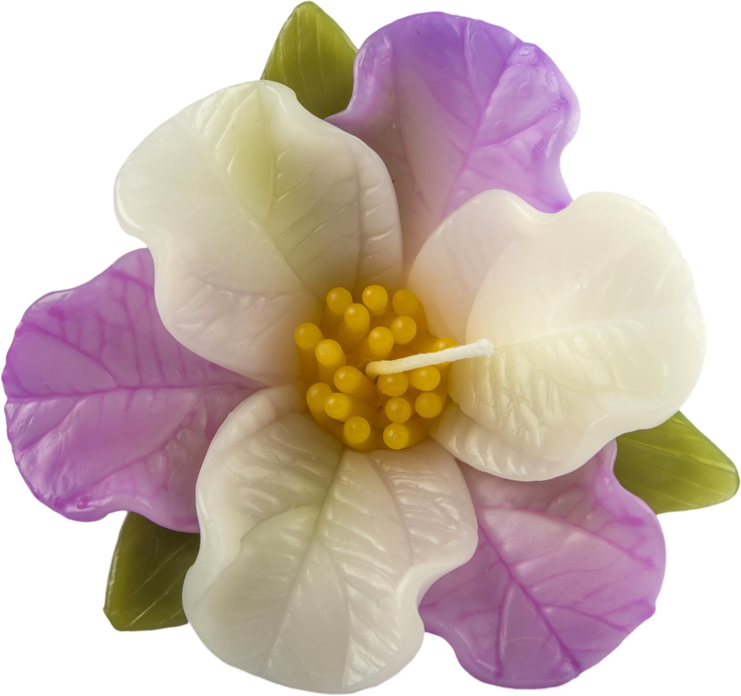 Handmade Purple Pailin Flower Candles (Set of 5)