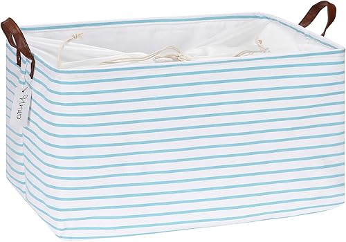 Hinwo Contenedores de almacenamiento extra grandes de 70 L, organizadores y almacenamiento de ropa, canastas plegables con asas, contenedores para