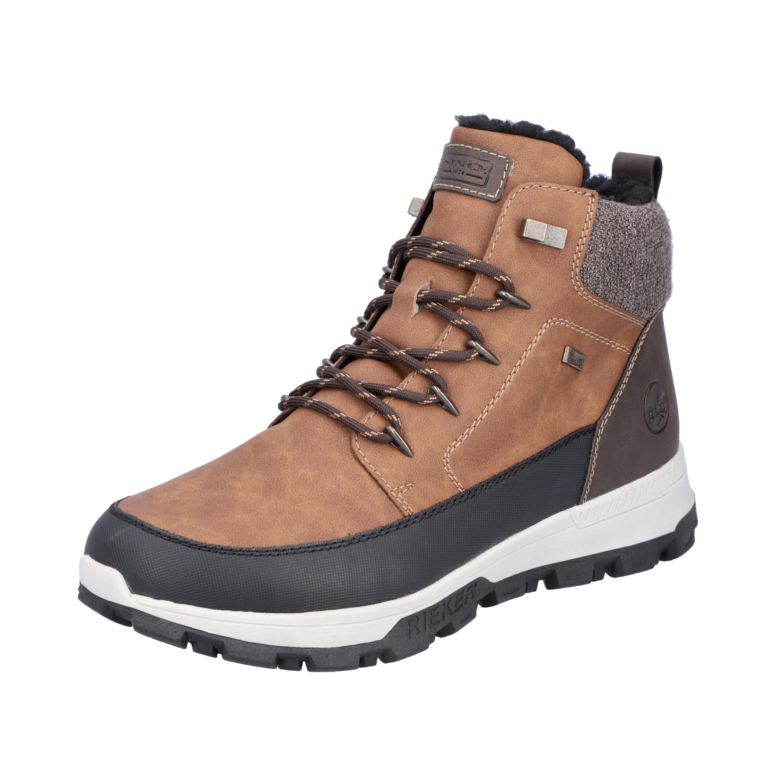 Rieker Men's 35540 Lace-Up Boots, Brown Combi, 9.5 UK