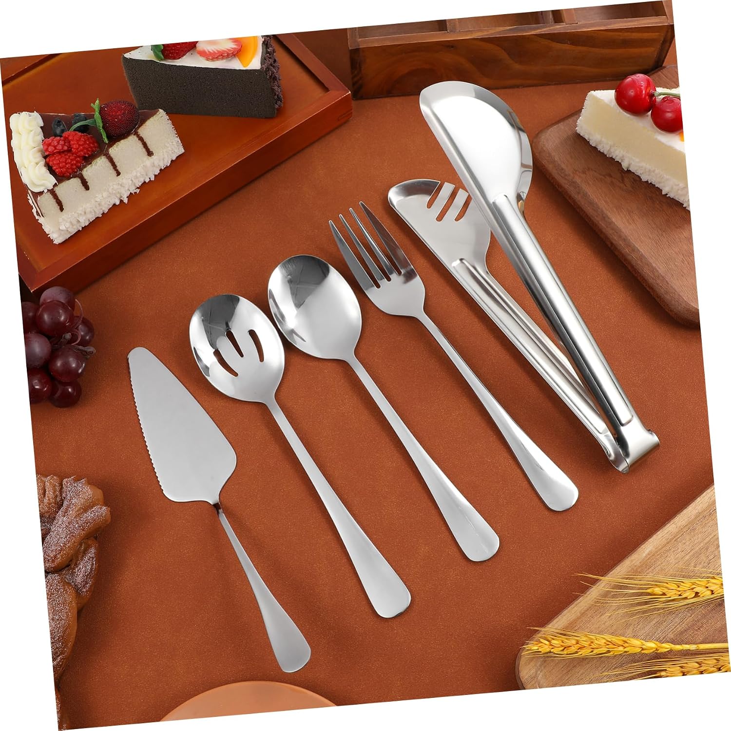 Cute Silverware Stainless Steel Utensil for Family Gatherings Picnics Salad Server Server