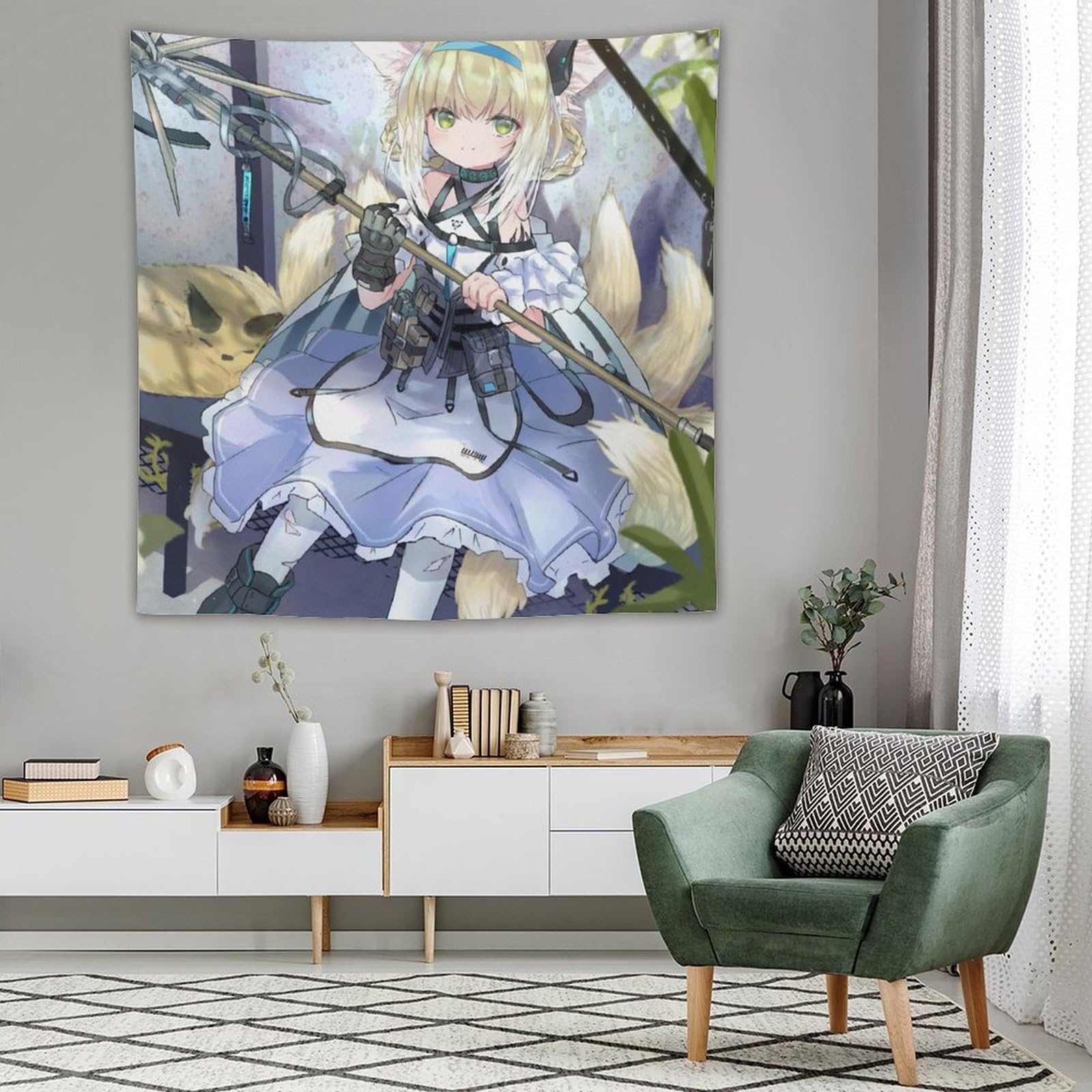 Amazon.co.jp: タペストリー スズラン アークナイツ 大判 おしゃれ