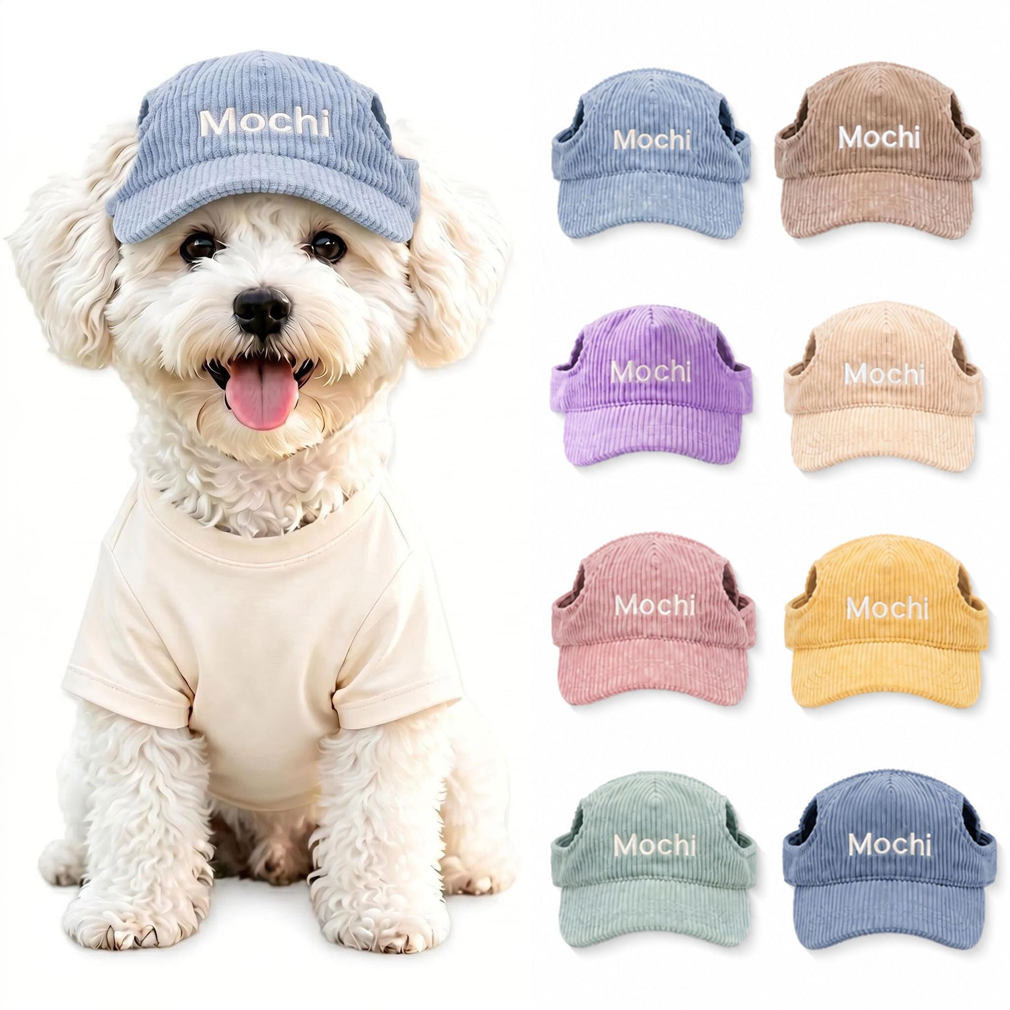 Personalised Dog Hat with Custom Embroidered Name Baseball Cap