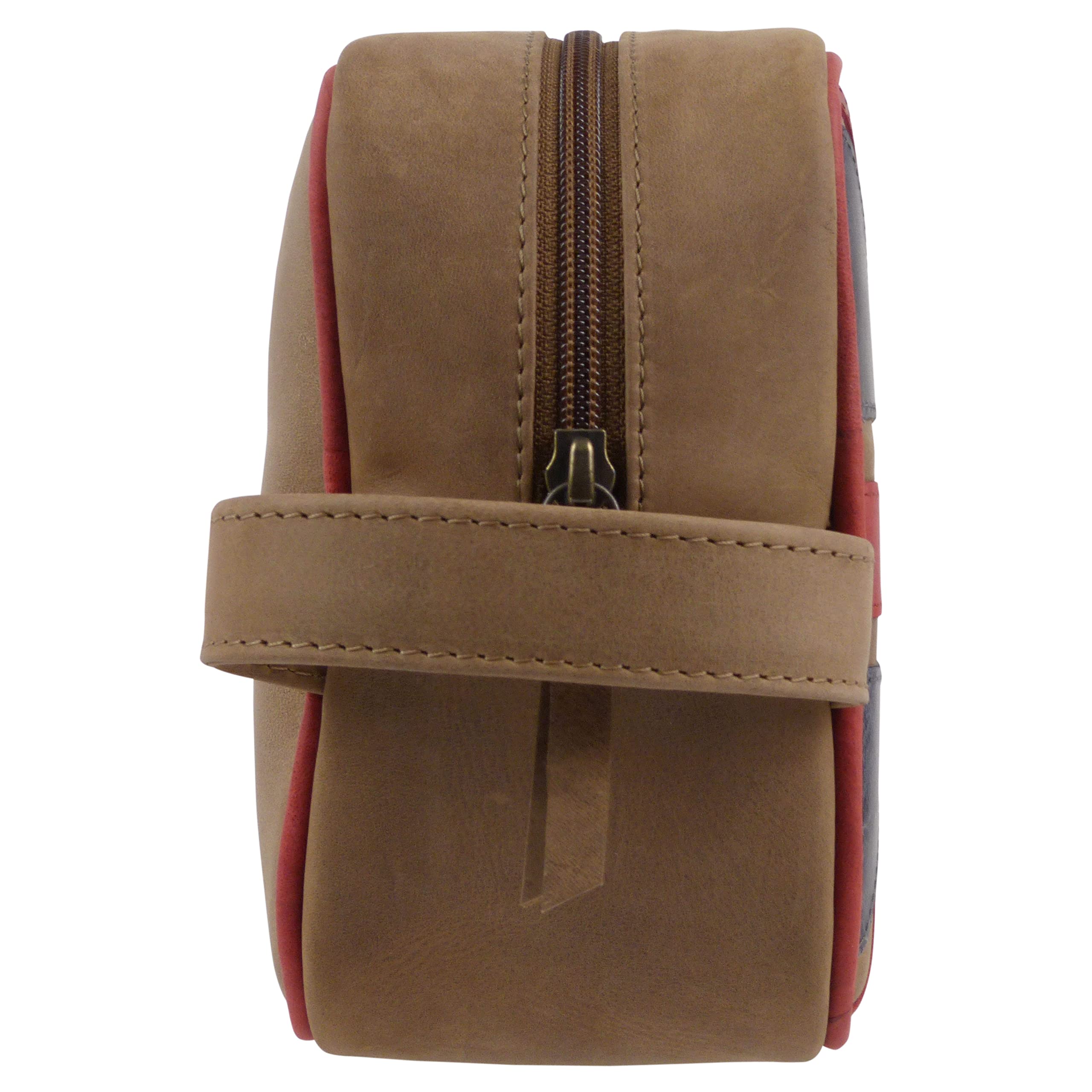 Mala Herren Kulturtasche aus Leder mit Union Jack-Design