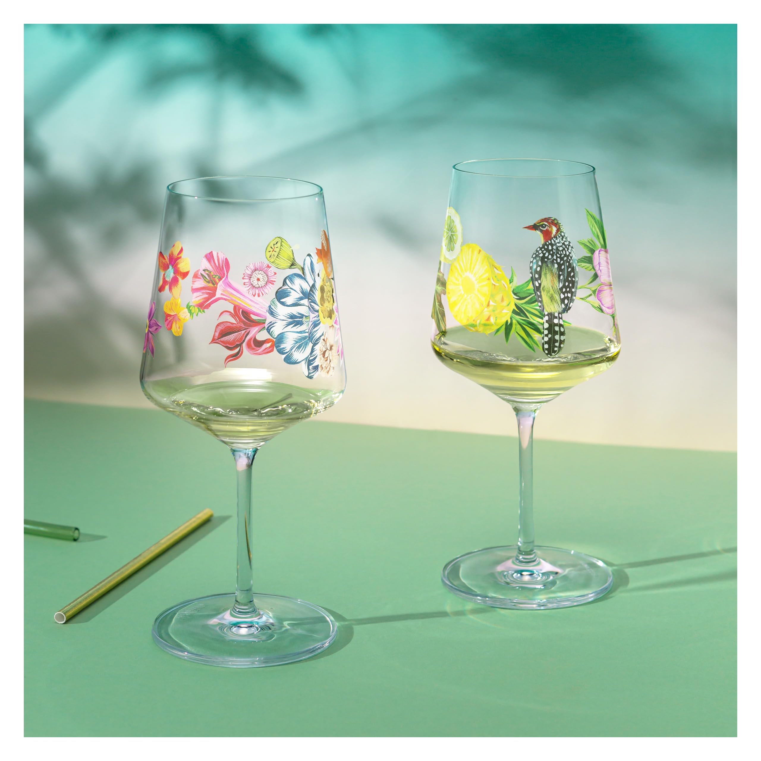 Ritzenhoff 2931019 Vaso aperitivo 500 ml - Serie Sommertau - Motivo pájaros, flores - Made in Germany