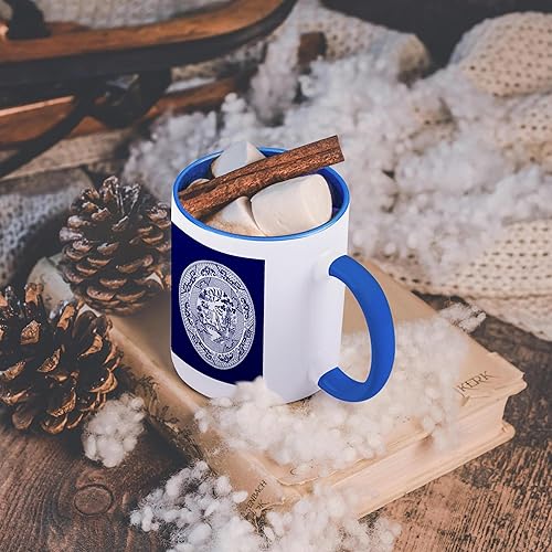 Miniatura 6 de 3dRose Taza azulblanca de 15 oz