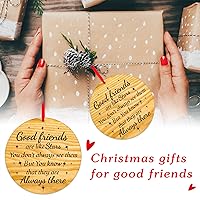 Vista 6 de PETCEE Adornos de Navidad en liquidación – Adornos de amistad 2025 Good Friends Decoración colgante para árbol de Navidad, recuerdo, regalos