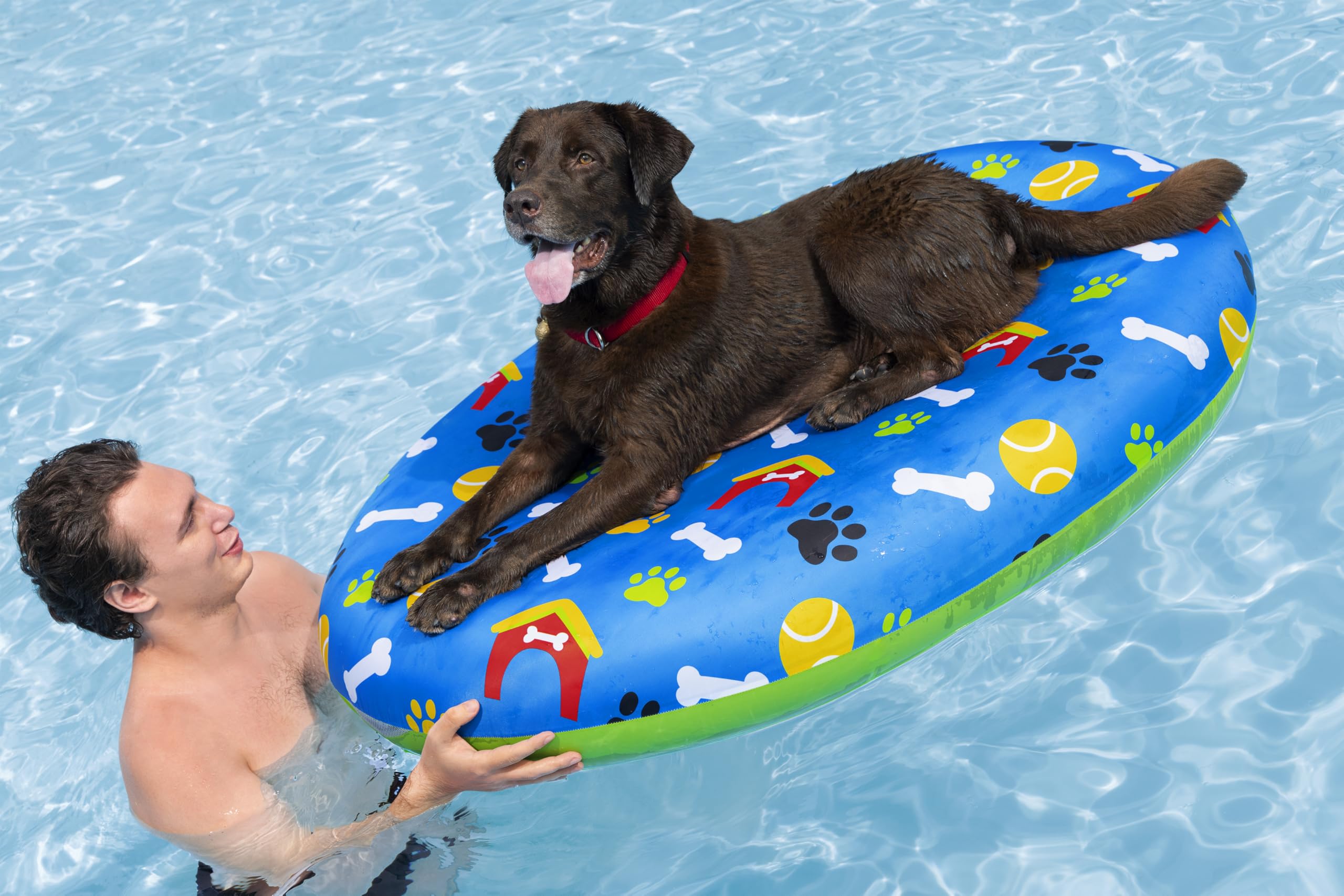 Bestway 43849 Materassino da piscina per cani Fetchin' Fun da 142x95 cm