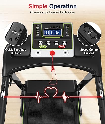 Miniatura 3 de Redliro Walking Treadmill with Long Handrail for Balance, Recovery Fitness Exercise Machine Foldable for Home use with Holder for Phone & Cup,LCD