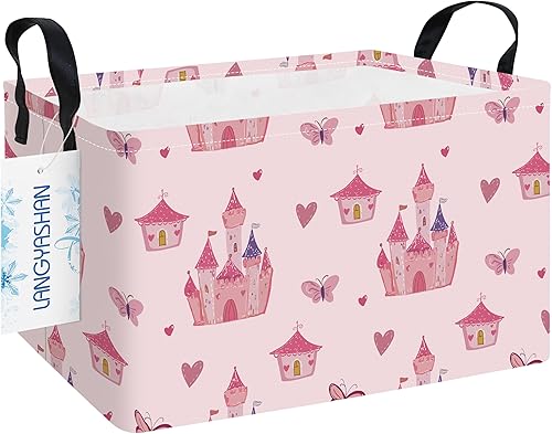 Miniatura 20 de Langyashan - Cesta de tela rectangular con asas para almacenamiento y organización del hogar, la cocina, juguetes de los niños, la oficina, el