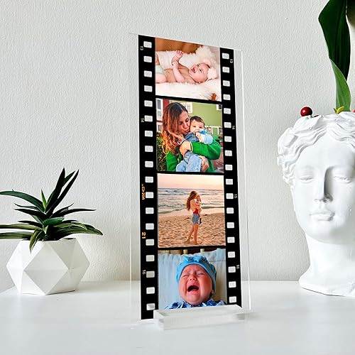Miniatura 4 de Fotos de película de memoria personalizadas, decoración acrílica, marco de fotos personalizado en rollo de cámara, álbum de fotos significativo,
