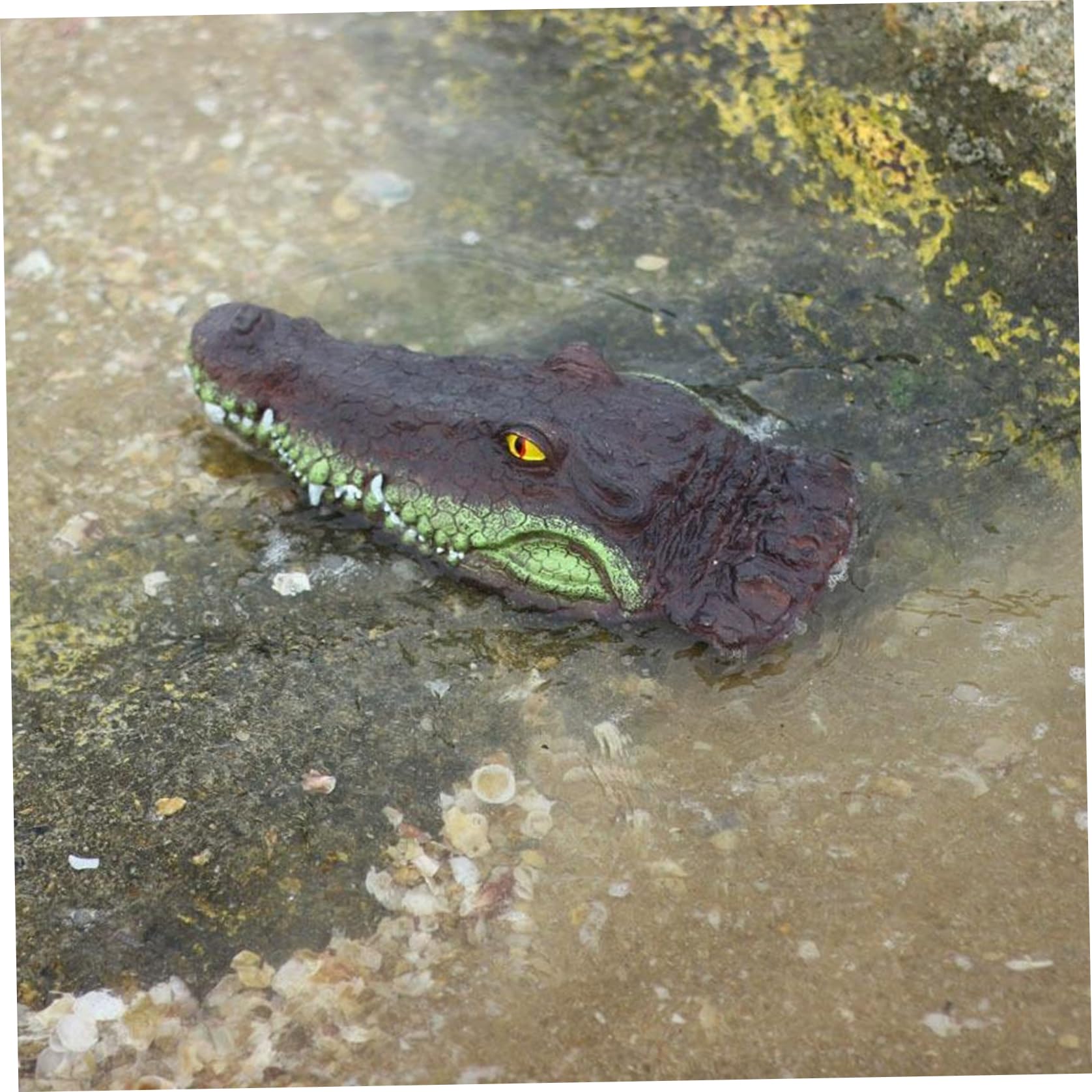 Tête d alligator pour piscine étang et jardin leurre résine