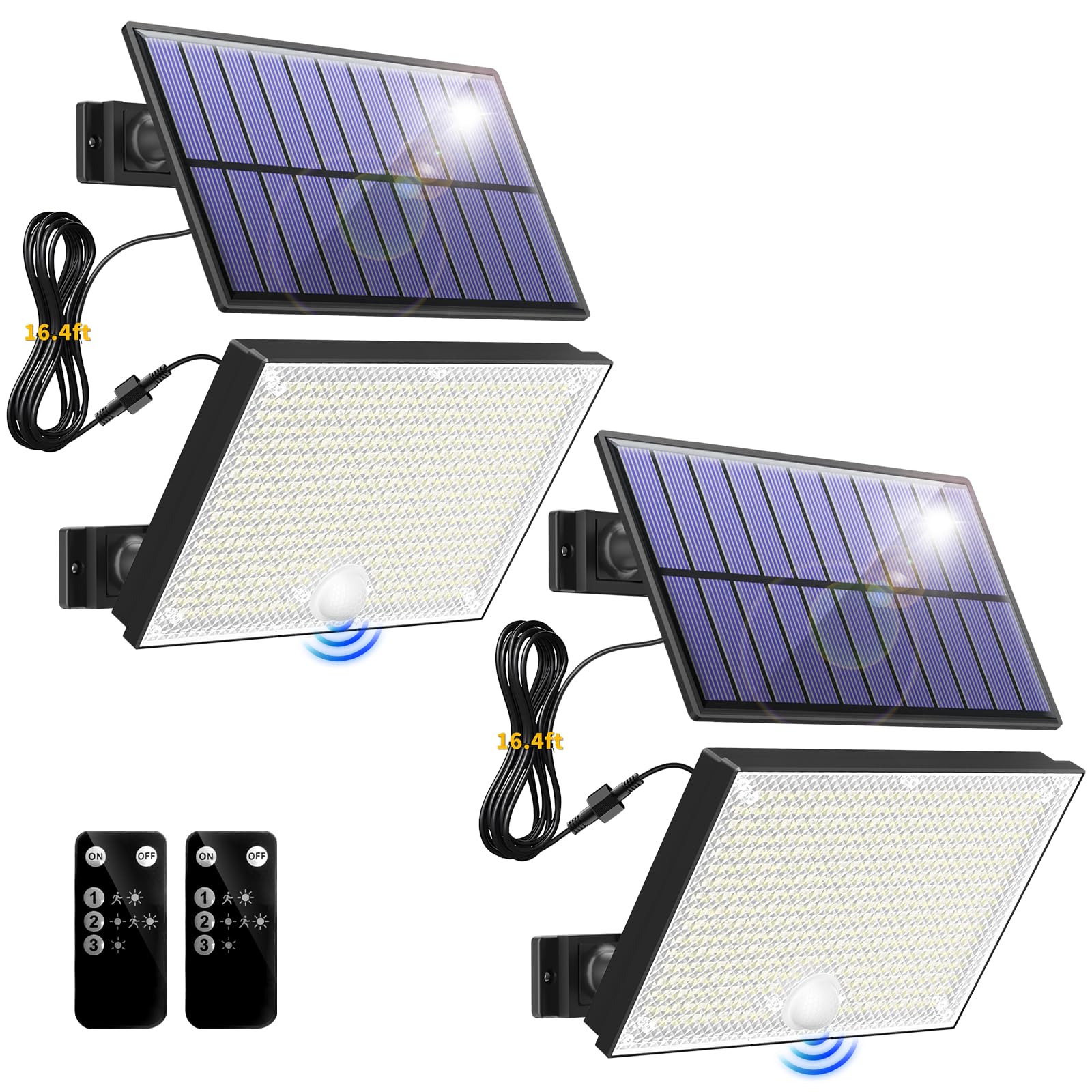 Solar Lights for Outdoor Use with Motion Sensor, 400 LED Solar Motion Sensor Outdoor, LED Solar Spotlight, Outdoor Waterproof with 3 Modes, Cold White Solar Lights for Outdoor Use for Safety and-image-34