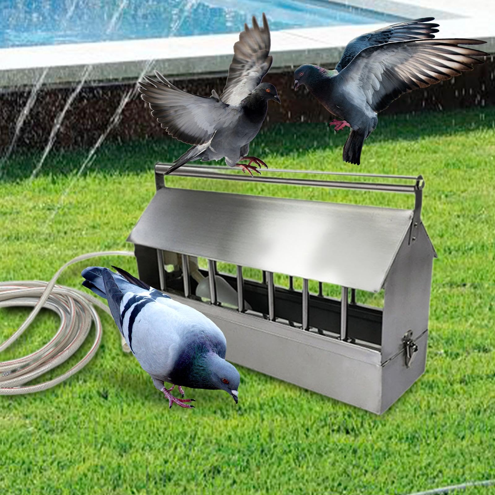 Sharplace Bebedero automático para Aves de Corral, dispensador de Agua automático para gallinas de Guinea, 40cm