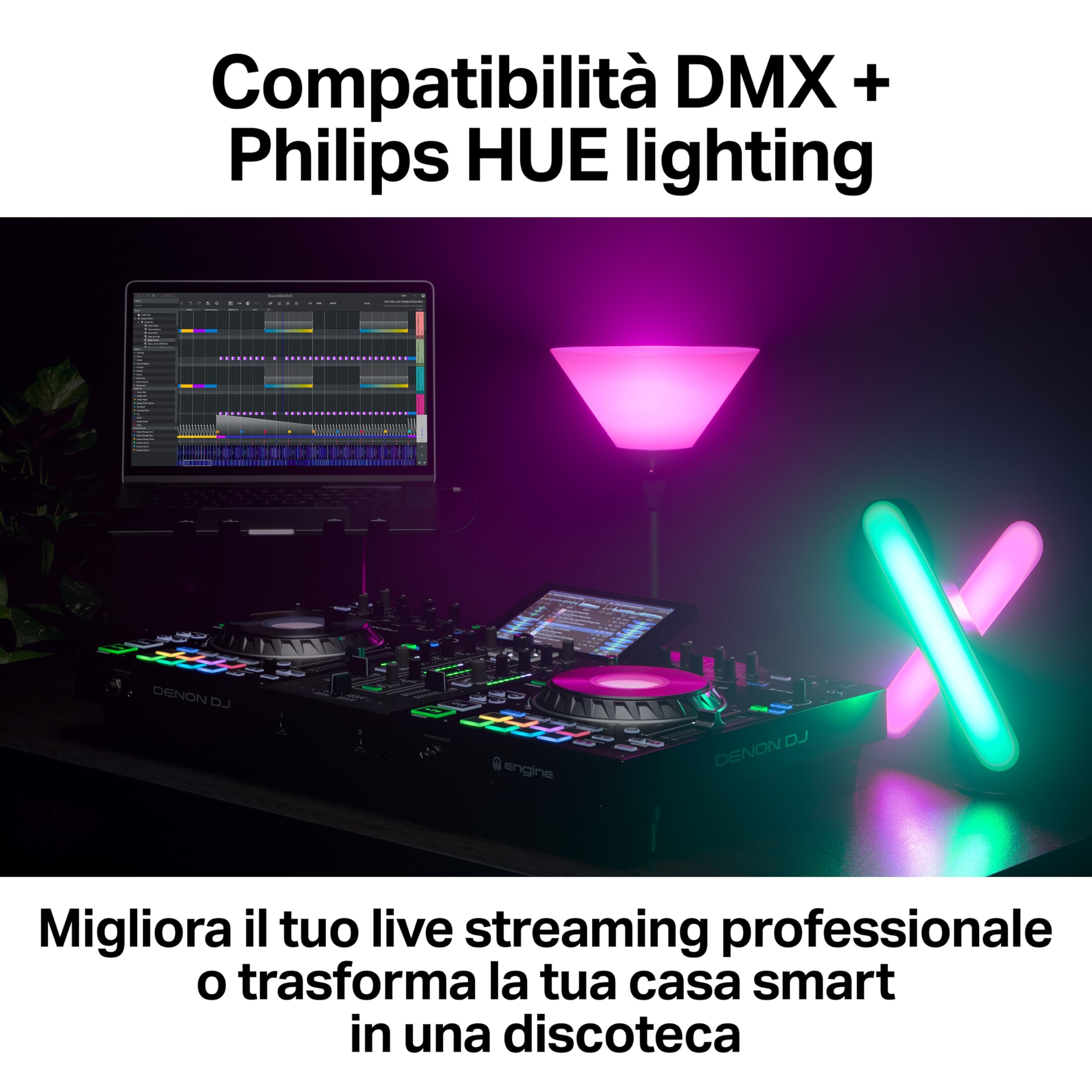 SoundSwitch DMX Micro Interface - Interfaccia Ultra Compatta USB-DMX con Tre Mesi di Accesso Gratuito al Software SoundSwitch