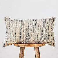 Vista 1 de DOMVITUS Boucle Fundas de almohada de 12 x 20 pulgadas, fundas de almohada color crema, almohadas decorativas para cama, sofá, almohadas