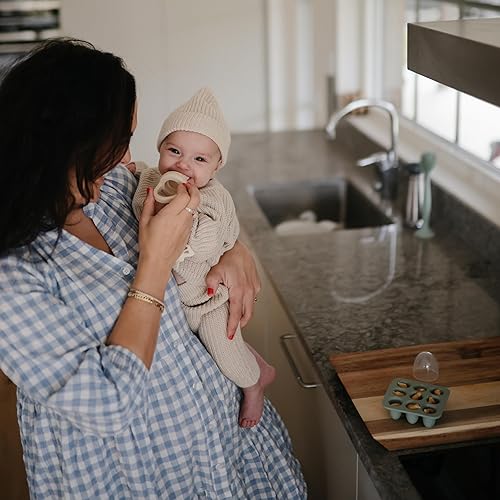 Miniatura 4 de mushie Bandeja de congelador con tapa para alimentos frescos para bebés congelados, 9 tazas x 0.34 onzas, contenedor de almacenamiento sin BPA