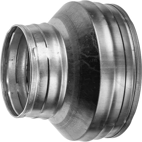 Miniatura 3 de HVAC OV Reductor de conductos redondos de 6 a 4 pulgadas - Aumento de tubería de acero galvanizado - Acoplamiento para sistemas de ventilación de