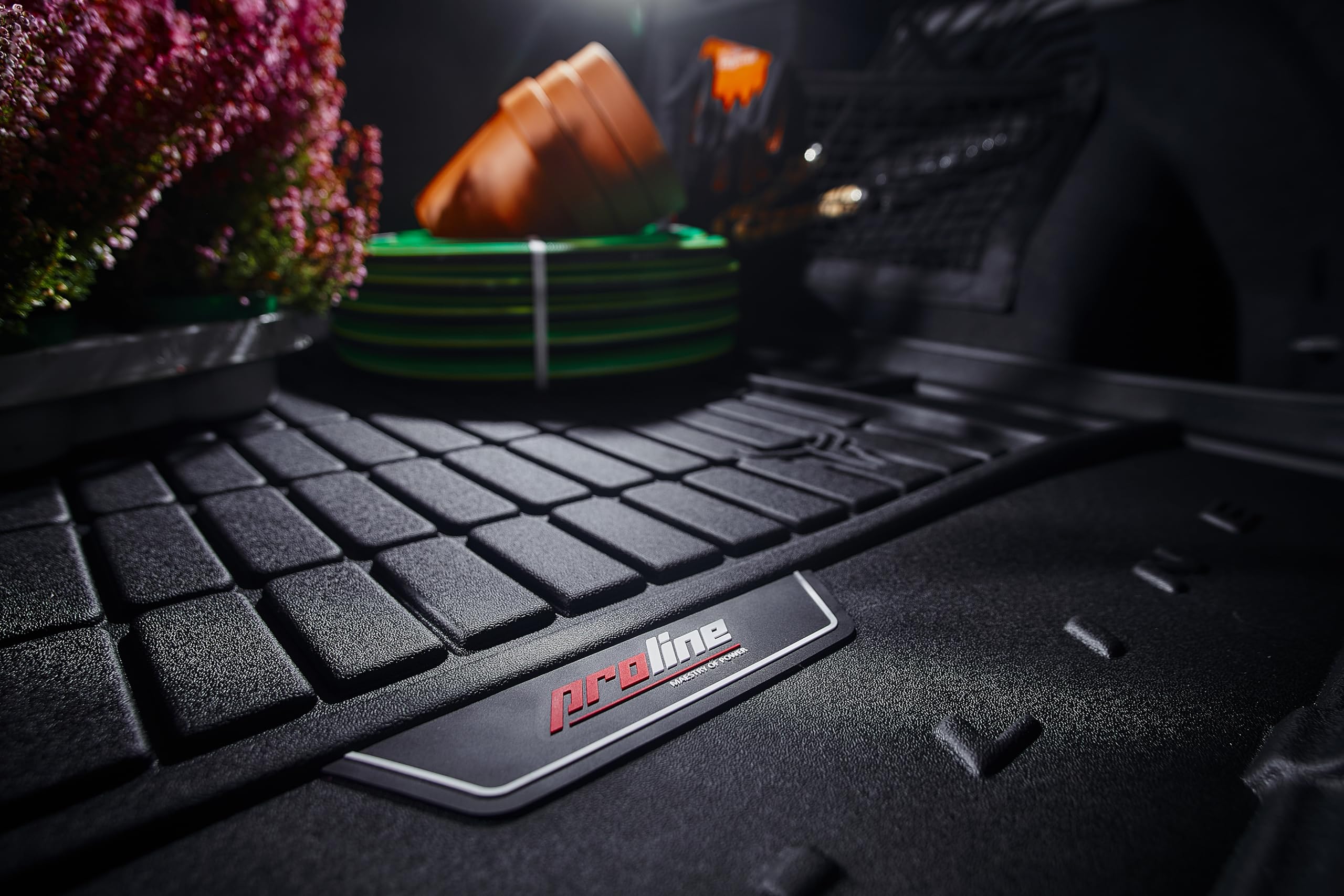 ProLine 3D Esclusivo Tappetino Vasca Baule Bagagliaio in gomma con logo perfetto per BYD Seal U dal 2024| Comodo organizzatore | Bordi più alti | Disegno elegante