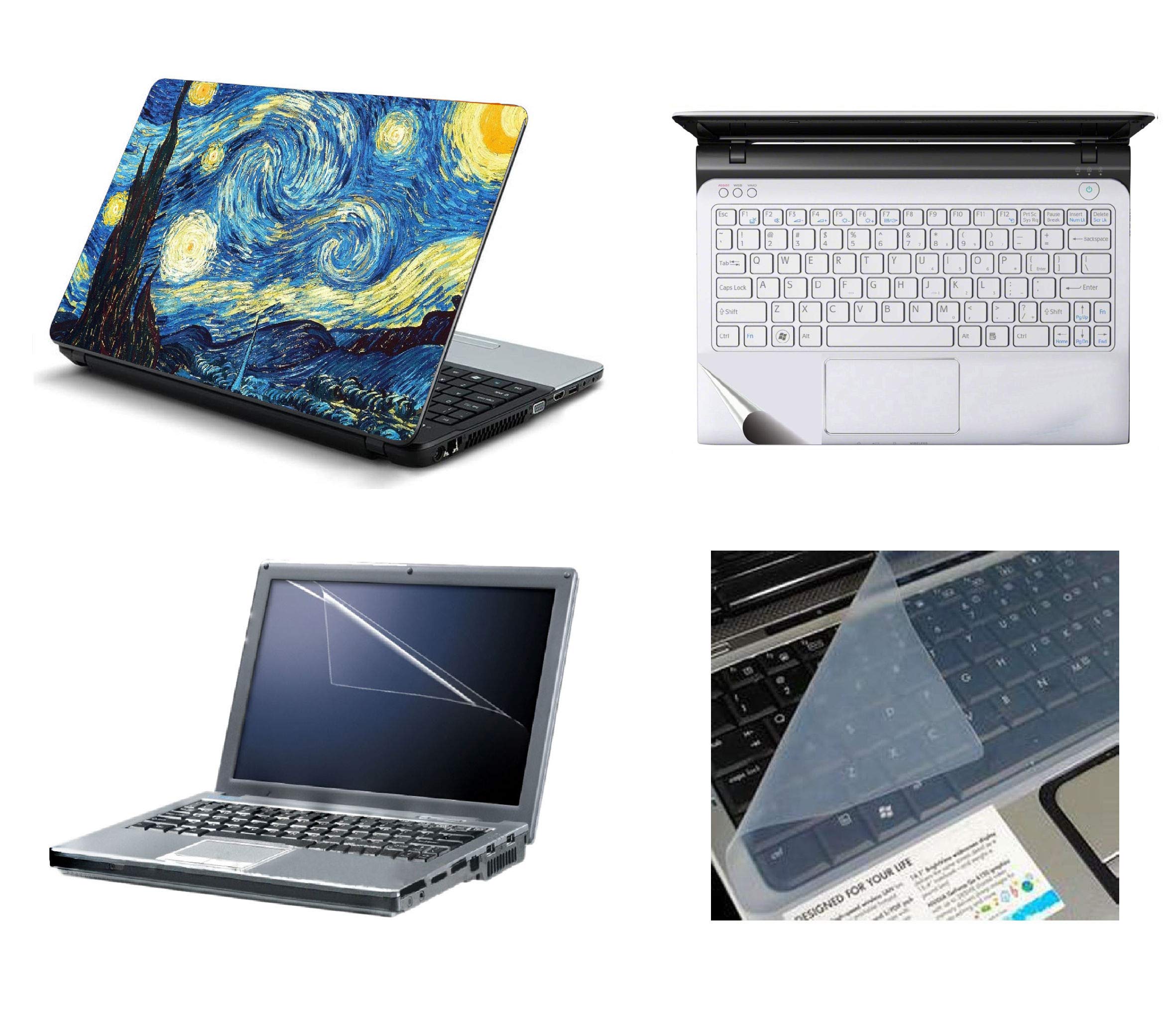 Namo Arts 4in1 Laptop Accessories Combo Kit - 15.6 Inch Laptop Skins with Laptop Screen Protector, Keyboard Protector and Trackpad Skin for All Laptop- Notebook Starry Night (B074LXV359) Amazon Price History, Amazon Price Tracker
