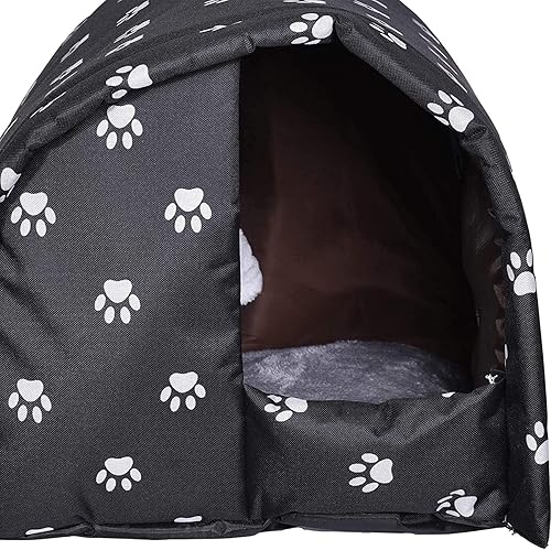 Miniatura 2 de YOMEESOUL Casa de invierno para gatos para exteriores, resistente a la intemperie, impermeable, impermeable, plegable, relleno de algodón grueso,