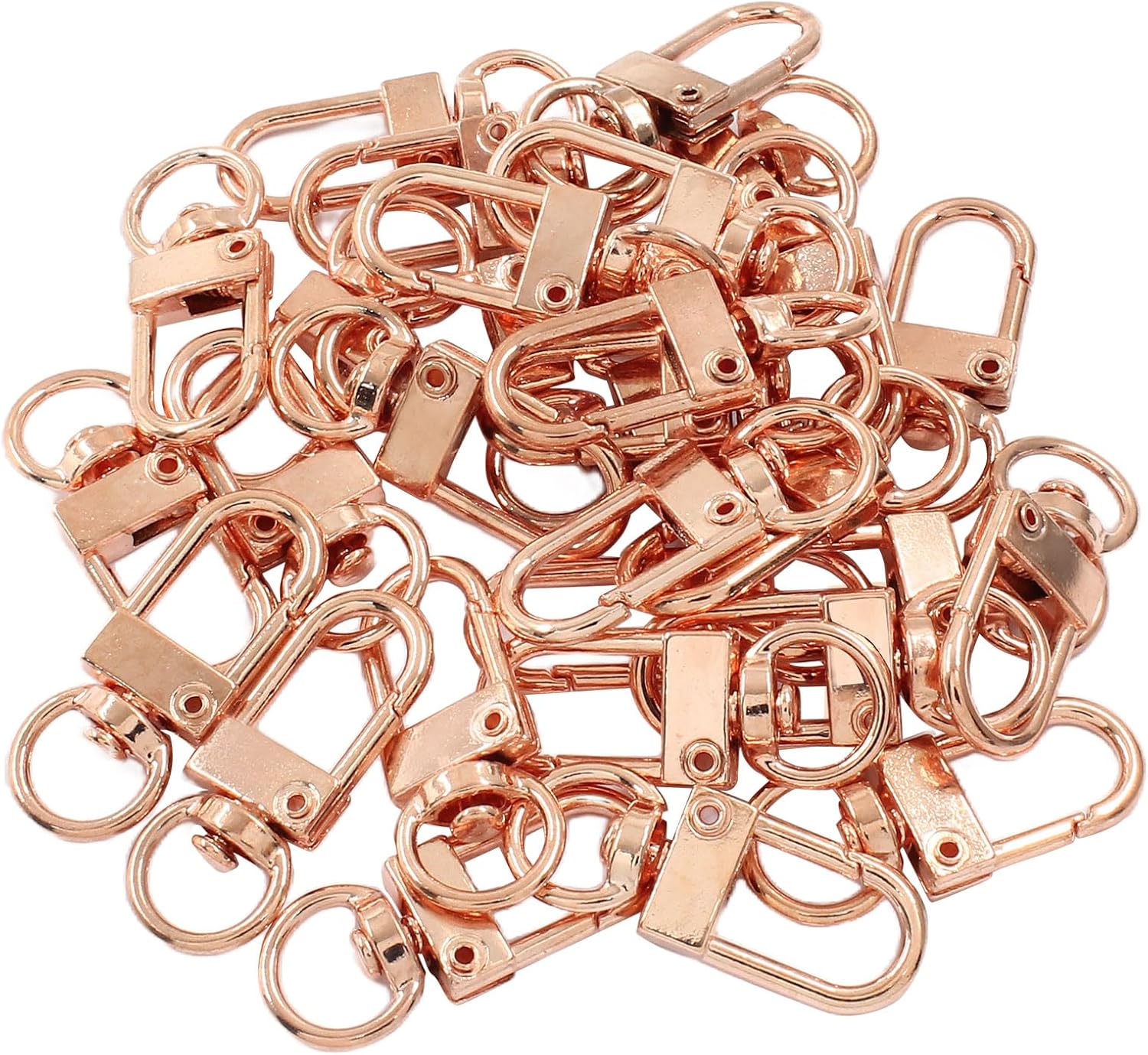 30Pcs Metal Lobster Claw Clasps, 360° Swivel Trigger Snap Hooks, Key Chain Hooks, DIY Claw Clasps for Jewelry, Purse Making, Bags Keychain, Key Rings, Art Crafts (Rose Gold) - Image 5