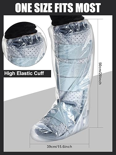 Miniatura 2 de 50 piezas de fundas impermeables para patas para ducha de 19.69 pulgadas, protector de molde hermético antideslizante para heridas de baño, ducha,
