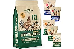 10 lbs Dried Mealworms – High-Protein Feed for Chickens, Wild Birds, and Laying Hens