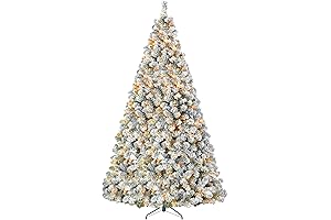 Hykolity 6 ft Prelit Snow Flocked Christmas Tree: A Winter Wonderland in Your Home
