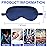 2Pack Silk Sleep Mask,Eye Mask for Sleeping,Elastic Blackout Eye Mask & Blindfold for Full Night\'s Sleep,Travel and Nap(Black+Navy Blue)