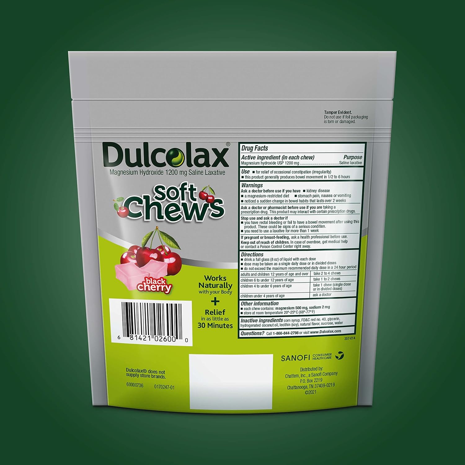 Buy Dulcolax Soft Chews Saline Laxative Gentle Constipation Relief, Magnesium Hydroxide 1200mg