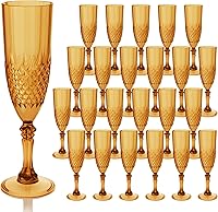 Vista 20 de Copas de champán de plástico, copas de champán a granel, copas de vino acrílicas reutilizables irrompibles para bodas, despedidas de soltero