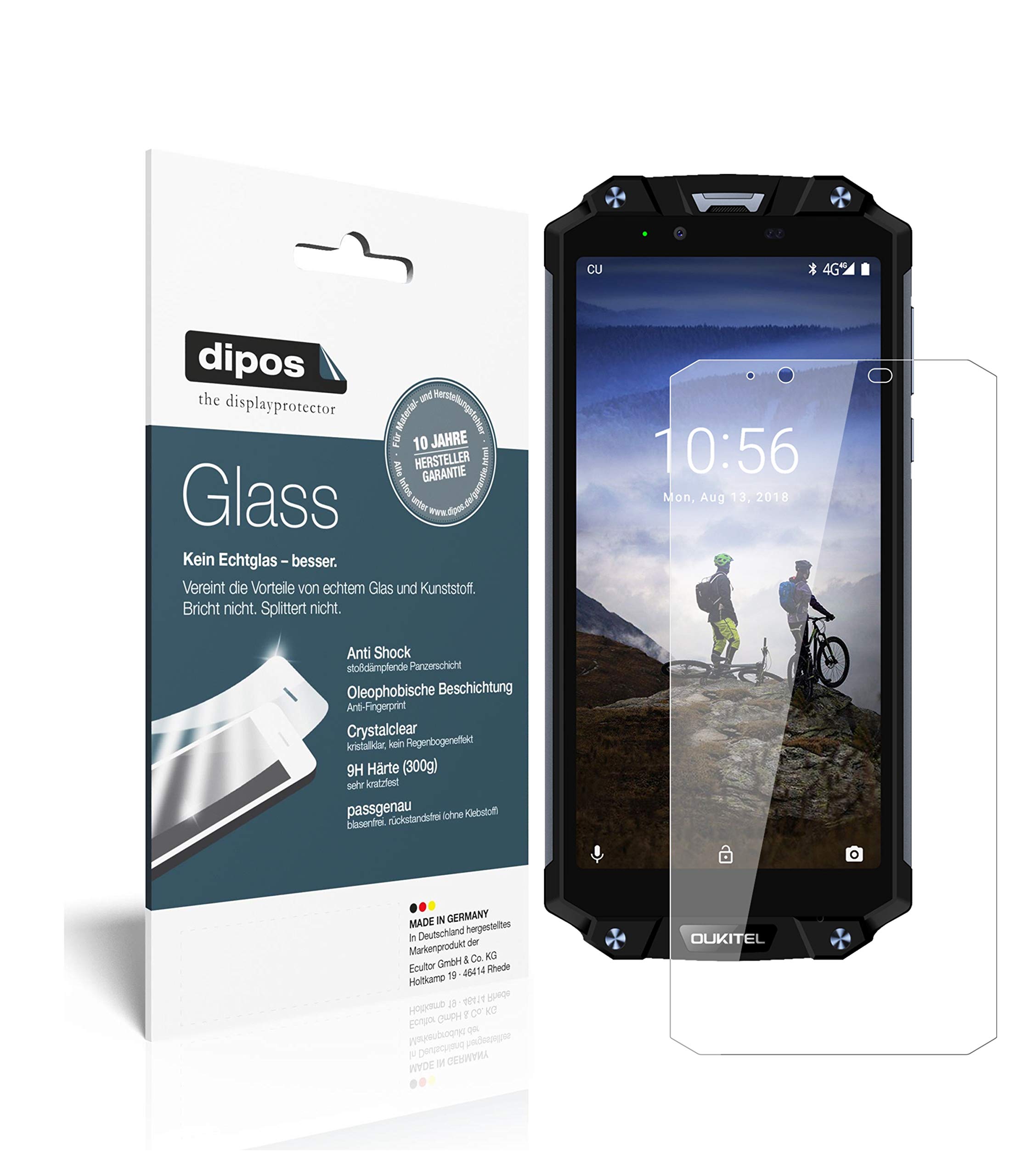 Dipos Pellicola Protettiva Cristallo Per Oukitel K9 - 2 Pezzi - Protezione Schermo Made In Germany