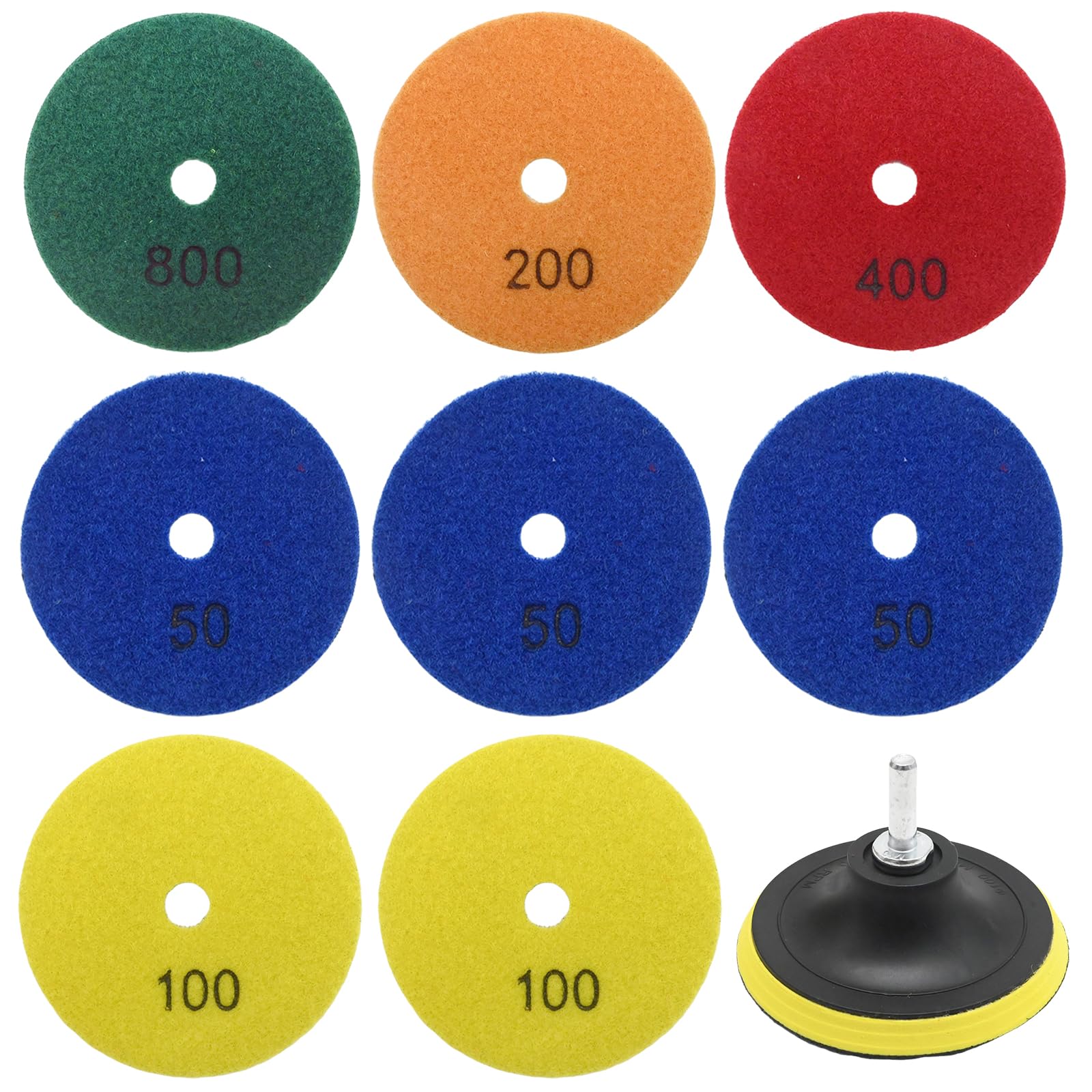 Tampons de polissage diamant 100 mm haute densité pour la finition miroir du marbre et quartz