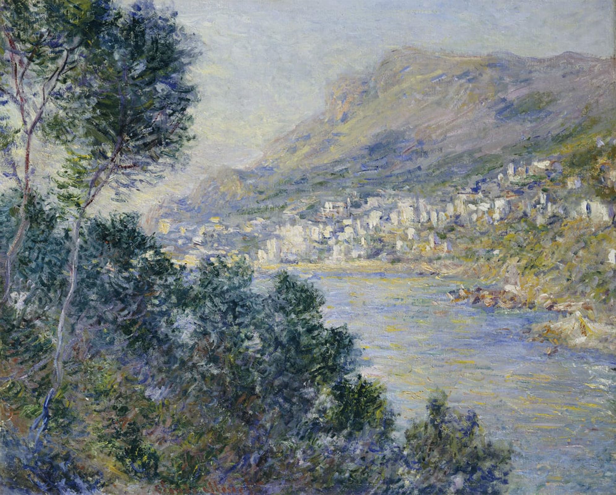 ARTXLXXBN Famous Painting Canvas Artwork Graffiti Print Monte Carlo Vue De Cap by Claude Monet Portrait Canvas Image for Home Decor 60x90cm